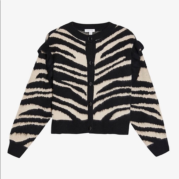 Top Shop Zebra Print Cardigan - Picture 3 of 3